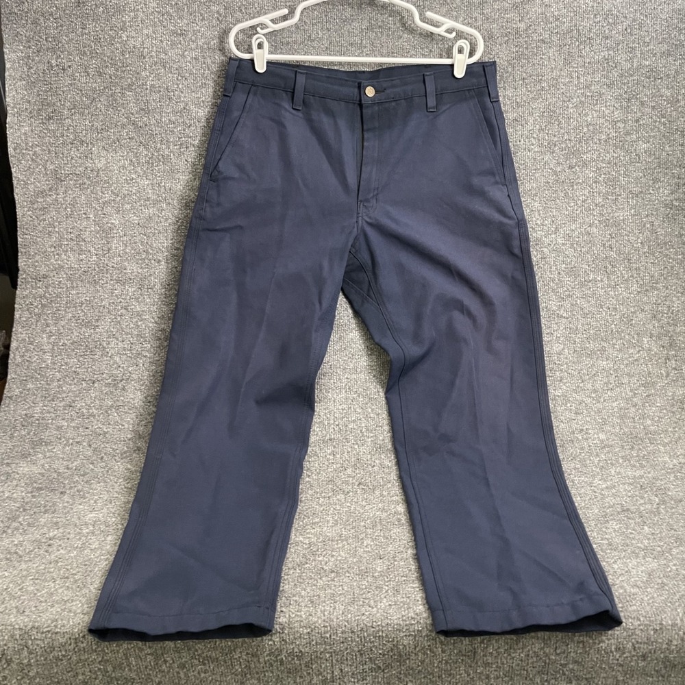 Workrite FR Nomex IIIA Firefighter Station Pants Mens Sz 35 Blue 400NX75NB CAT 1